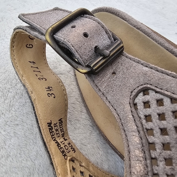Paul Green Beige Perforated Heeled Sandals - Picture 10 of 11
